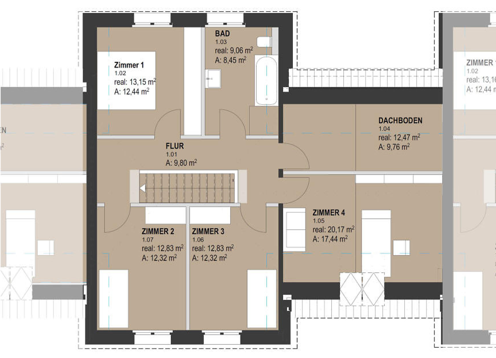 Kettenhäuser Grundriss Haus 18 Obergeschoss 