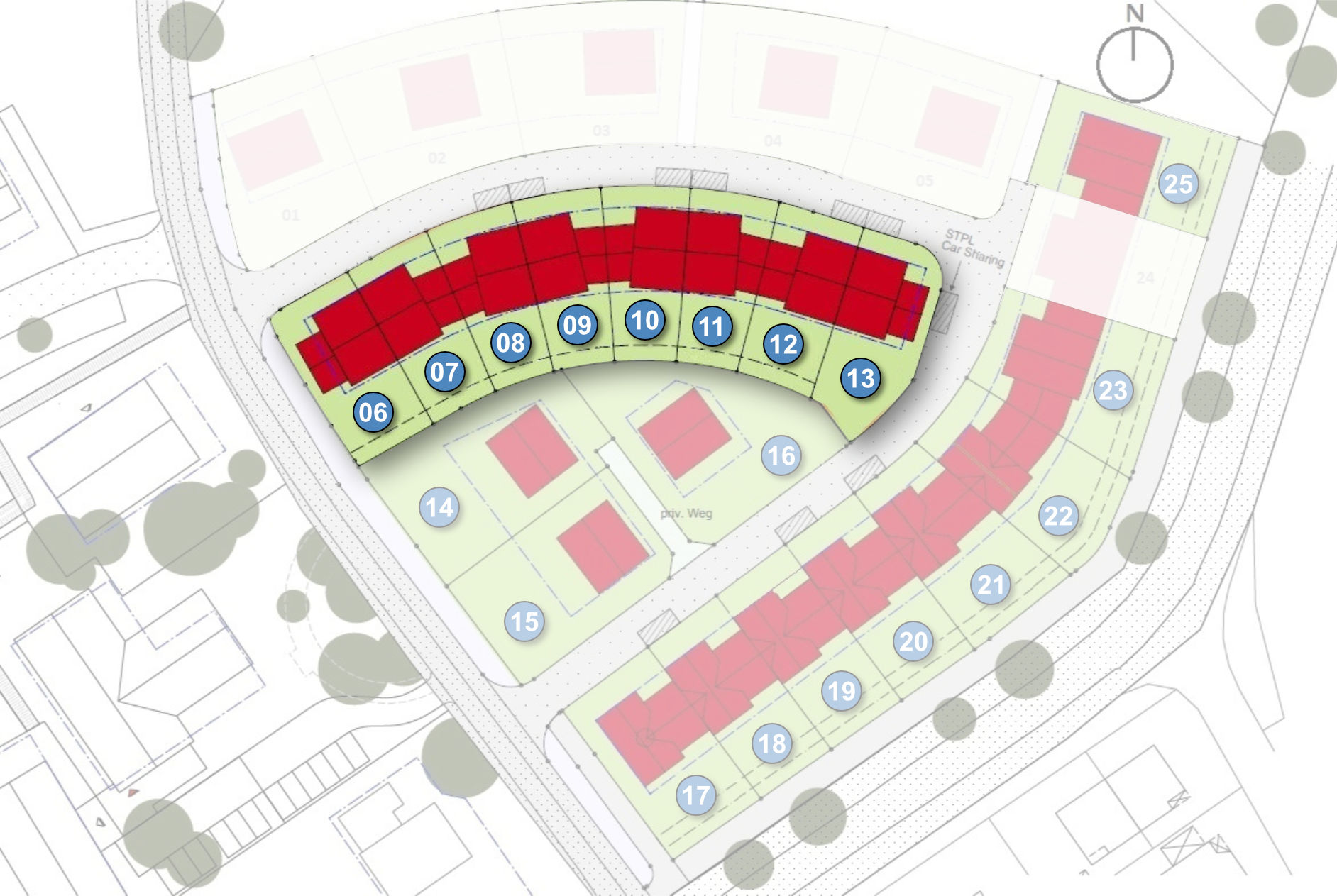 Lageplan Wohnen in Gütersloh-Isselhorst an der Krullsbachaue