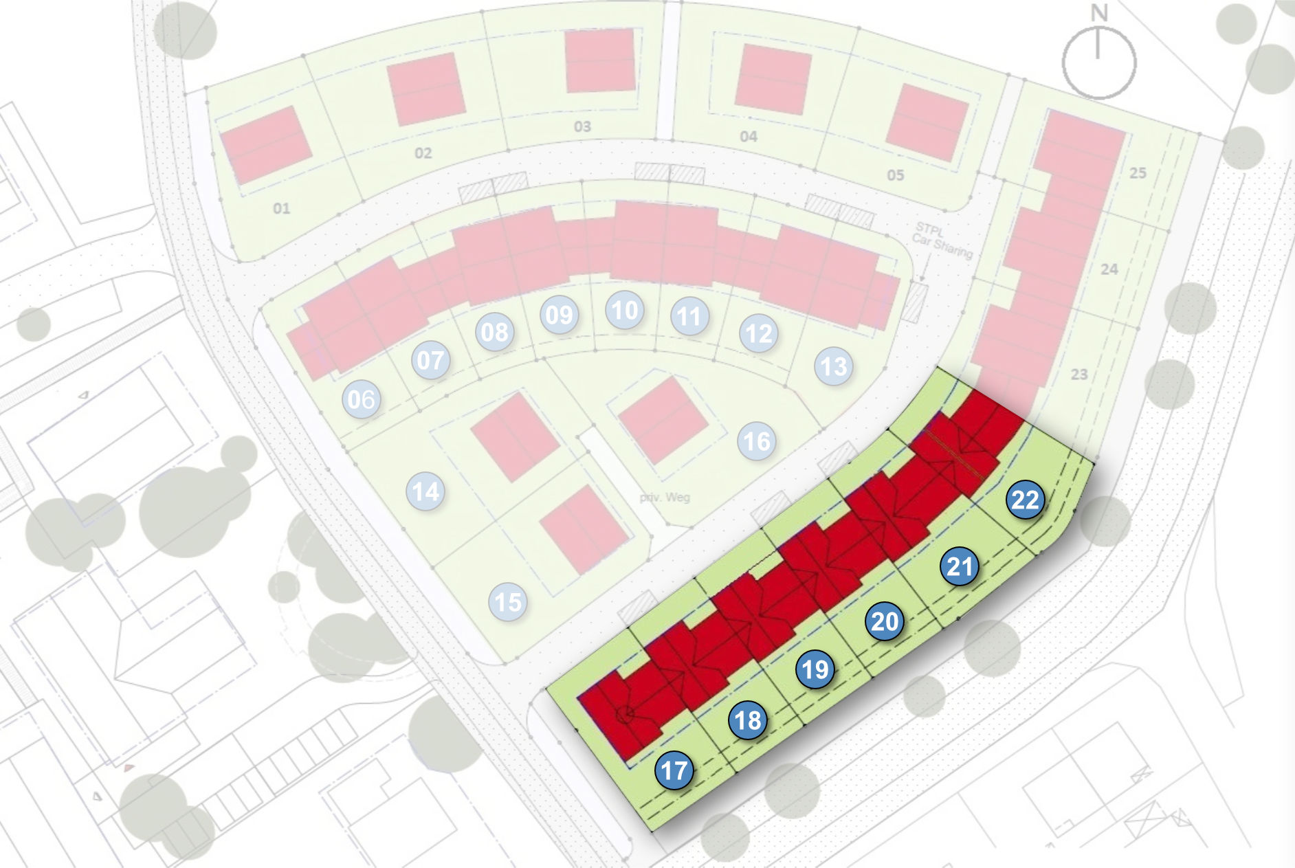 Lageplan Wohnen in Gütersloh-Isselhorst an der Krullsbachaue